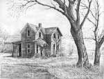 'Abandoned' drawing by Diane Wright