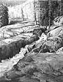 'Trail to Lake Ediza' graphite pencil drawing by Diane Wright